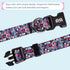Dog Collar Cute Flower, Reflective Adjustable Basic Collars for Girl Female Small Medium Large Dogs Walking Running(Large,Black)...