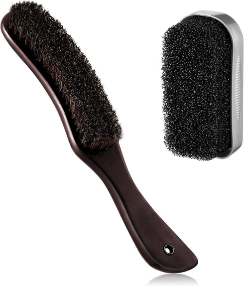 Patelai 2 Pcs Felt Brushes Felt Hat Cleaner Cowboy Hat Brush Cleaning Kit Hat Brush and Cleaning Sponge Set Horse Hair Wood Hat Brush Hat Clean Sp...