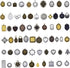 Julie Wang 40PCS Antiqued Bronze Silver Bezel Tray Pendant Blanks Base Charms for Resin Mold Setting Photo Necklace Jewelry Making No Duplicates...
