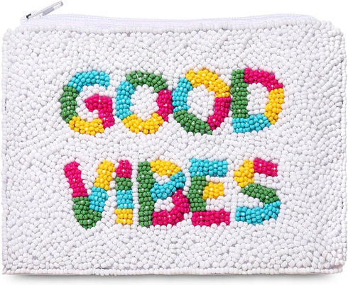 Beaded Coin Purse Pouch Summer Sunshine Watermelon Fruit Coin Purse Handmade Small Change Purse Wallet with Zippers Summer Beach Accessories Gifts...