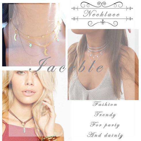 Bohemia Layered Pearl Necklace Choker Round Pearl Pendant Necklace Chain Double Layer Gold Necklace Pearl Beaded Necklace Chain Jewelry for Women ...
