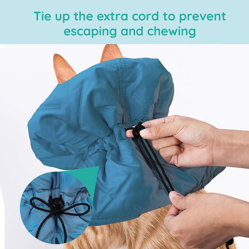 Cat Recovery Collar, Soft Adjustable Cat Cone Alternative, Lightweight Waterproof Fasteners Collars for Cats Kittens Puppies, After Surgery Stop L...