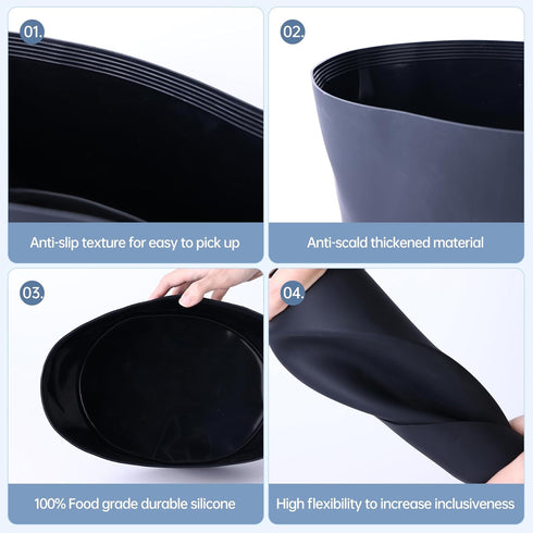 Silicone Slow Cooker Liners Fit Crock-Pot 7-8 Quart Oval Slow Cooker, Reusable Cooking Crock Pot Liner BPA-Free, Leakproof & Dishwasher Safe Slow ...