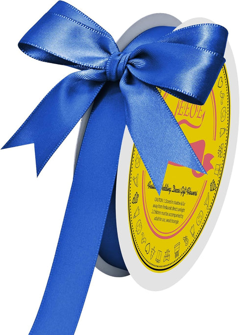 Double Face Royal Blue Satin Ribbon 5/8 inch X 50 Yards Polyester Royal Blue Ribbon for Gift Wrapping Very Suitable for Weddings Party Invitation ...