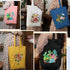 Black Canvas Tote Bag Embroidery Kit,Flowers Art Pattern,Cross Stitch Kits, Including Stamped Embroidery Bag with Hoops,Needle, Instruction Manual...