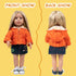 Doll Clothes Set Fashion 4 Pieces includes Warm Hooded Coat, T-Shirt, Jeans Skirt & Underpants, Handmade Party Dress Casual Wear Fits 18 Inch Amer...