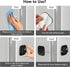 Refrigerator Lock, Heavy Duty Fridge Lock, Combination Lock for Refrigerator Cabinets, Drawers, Safety Lock, Easy Install No Keys Needed (Black-2P...