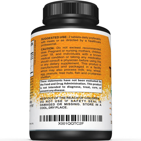 USDA Certified Organic Turmeric Supplement – Includes Organic Turmeric & Organic Black Pepper – 1,400mg of Turmeric per Serving - 60 Count (Pack o...
