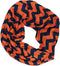 Navy Blue & Orange Chevron Infinity Scarf...