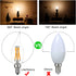 LiteHistory E12 led Bulb Dimmable 6W Equal 60 Watt LED Light Bulbs 2700K AC120V led Edison Bulb CA10 CA11 led Candelabra Bulb for Chandelier Light...