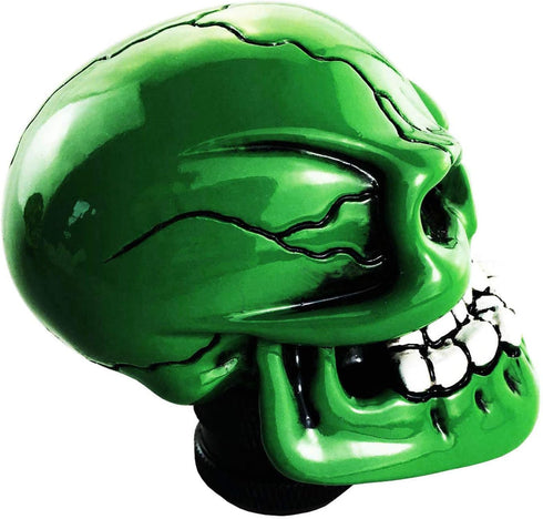 Abfer Shifter Gear Knobs Green Skull Shift Knob Cool Car Gear Shifting Lever Handle Head Replacement Fit Most Automatic Manual Vehicles...
