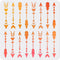 16 Arrows Stencil Feather Arrow Stencil Directional Arrow Sign 11.8×11.8inch Reusable DIY Arrows Template for Farmhouse Furniture Wood Sign Walls ...