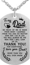 to My Dad Necklace Men Military Dog Tag Necklace Jewelry for Father...