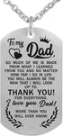 to My Dad Necklace Men Military Dog Tag Necklace Jewelry for Father...