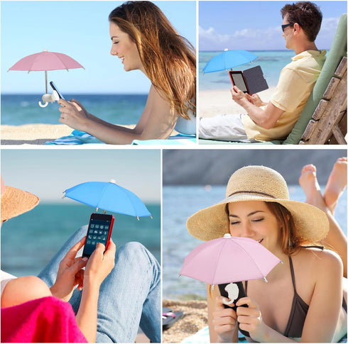 Phone Umbrella for Sun Shad,Phone Umbrella Suction Cup Stand,Outdoor Anti-Glare Cell Phone Cute Sunshade Holder?Car Phone Navigation Sun Shade Umb...