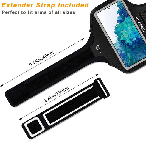 Water Resistant Running Armband for Samsung Galaxy S20 FE/S20+/S10+/S10 Lite/S9+/S8+,Galaxy A60/A51/A50/A32/A30/A20/A11/A10/A8S,with Fingerprint T...