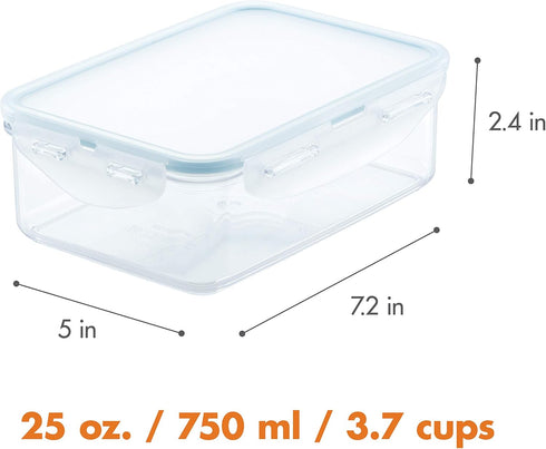 LOCK & LOCK Purely Better Tritan Container/Rectangle Food Storage Bin, 25 Ounce, Clear...