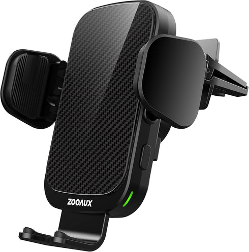 ZOOAUX Wireless Car Charger Vent Mount, 15W Fast Charging Auto-Clamping Car Mount, Air Vent Car Phone Holder for iPhone 15/15 Pro/14/13 Pro/XS/XR/...