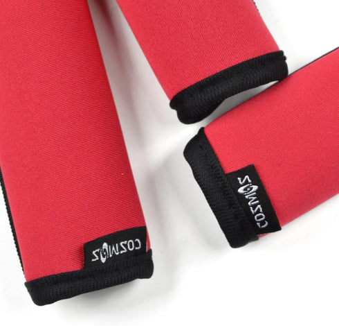 Cosmos Pack of 3 Neoprene Luggage Handle Wrap Handle Grip Luggage Identifier for Travel Bag Luggage Suitcase (Red Color)...