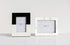 Creative Co-Op White Resin Photo Frame with Beige Accents (Holds 5" x 7" Photo)...