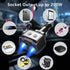 Dual Car Charger Adapter, 200W Double Cigarette Lighter Adapter Outlet Dual Cigarette Lighter Plug Splitter USB Charger 12V Cigarette Lighter Sock...
