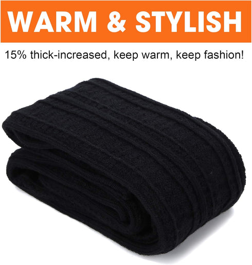 Women Thigh High Socks Extra Long Cotton Knit Warm Thick Tall Long Boot Stockings Leg Warmers...