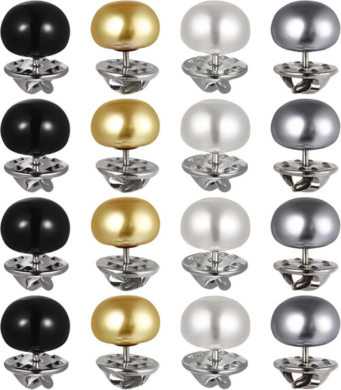 Abaodam 20Pcs Women Shirt Brooch Buttons Pearl Cover Up Button Pin Safety Brooch Buttons Metal Tie Tacks Pin for Clothing Dress Supplies...