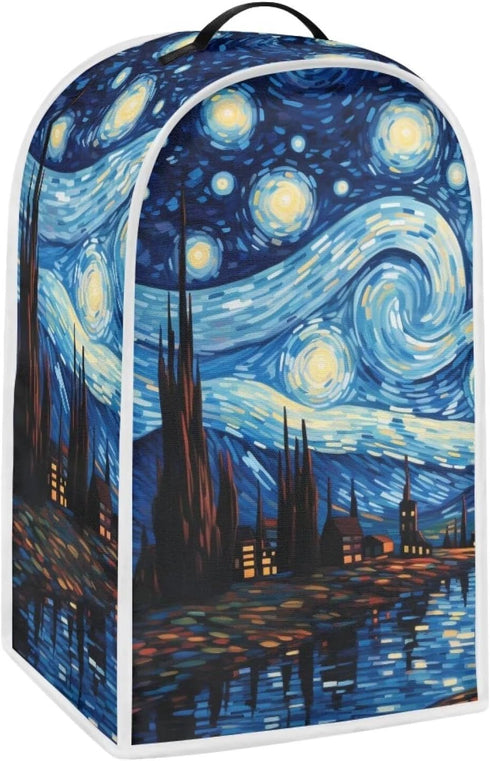 Blender Cover Dust Cover Starry Night Food Processor Cover with Top Handle Small Kitchen Appliance Covers Anti Fingerprint Coffee Maker Cover Kitc...