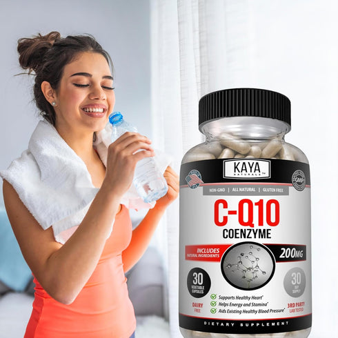 Kaya Naturals - CoQ10 Power Antioxidant Supplement - Aids in Heart Health and Immune Function - Restores Daily Cellular and Energy Production - 30...