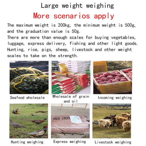 Hanging Weight Scale Industrial Heavy Duty for Farm, Hunting, Bow Draw Weight, Big Fish & Hoyer Lift with Accurate Sensor Digital, Professional (4...