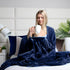 Clara Clark Cut Plush Fleece Throw Blanket - Throw Size - Lightweight Super Soft Fuzzy Luxury Bed Blanket for Bed - Machine Washable - (50x60) (Na...