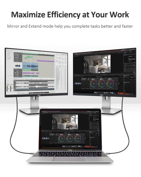 USB C to HDMI Cable, 4K@60Hz USB Type C to HDMI Cable, Thunderbolt 3 Compatible with iPhone, MacBook Pro, iPad Air 4, iPad Pro 2020, MacBook Air, ...