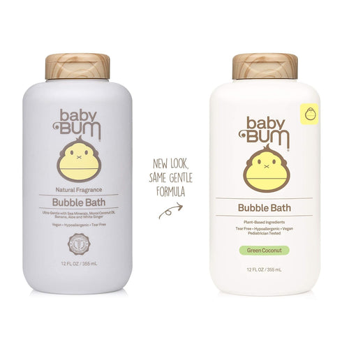 Baby Bum Foaming Bubble Bath | Tear Free for Sensitive Skin with White Ginger| Natural Fragrance | Gluten Free and Vegan | 12 FL OZ...