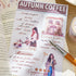 6pcs Decorative Adhesive Tapes INS Girls Coffee PET Tape Great for Bullet Journal Supplies, Arts, Scrapbook, DIY Crafts, Planners (zouguodejiejiao...