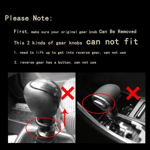 Universal Carbon Fiber Manual or Automatic Car Gear Shift Knob Shifter Lever Black...