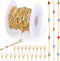 ANCIRS 16.4 Feet/5 Meters Paperclip Chain for DIY Jewelry Making with 70pcs Gold Jump Rings & 20pcs Lobster Clasps, Rhinestone Cable Chain Link fo...