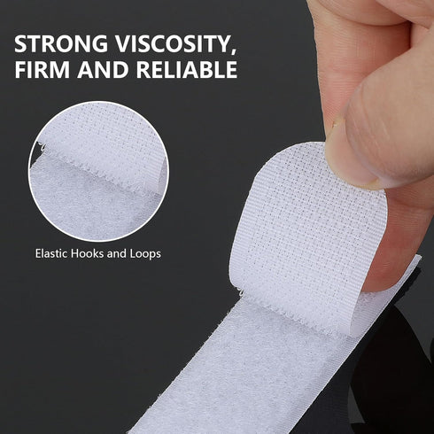 Pasow Adjustable Cable Ties Organizer Fastener with Plastic buckle (White 12Inch 50Pcs)...