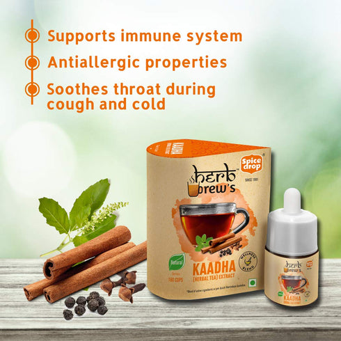 Spice Drop Immunity Booster Kaadha Extract – Authentic Indian Herbal Mix for Better Immununity | Natural Ayurveda Recipe | No Added Color or Prese...