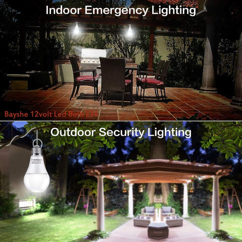 12V LED Light Bulb 60Watt Equivalen E26 7W 630Lm 12 Volt Low Voltage Lights AC/DC 11-18V A19-12volt RV Marine Boat Landscape Lighting-6 Pack(6000K...