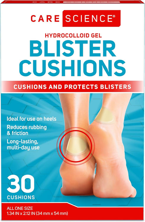 Care Science Hydrocolloid Gel Blister Cushion Bandages, 30 ct | Cushions & Protects Blisters, Long-Lasting...