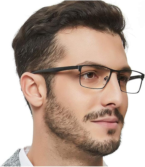 OCCI CHIARI Blue Light Blocking Glasses for Men Metal Frame Eyeglasses Men's Computer Glasses Clear Lense...
