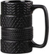 VanEnjoy 3D Cool Black Tyre Tire Shaped Frosted Ceramic Mug Large Coffee Tea Cup Unique Gifts Car Fans 14 oz(400ml)...