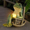Miniature Frog Garden Statue Halloween Decorations Fairy Garden Accessories Outdoor Figurine Lights Solar Garden Frog Decor Art Housewarming Gift ...