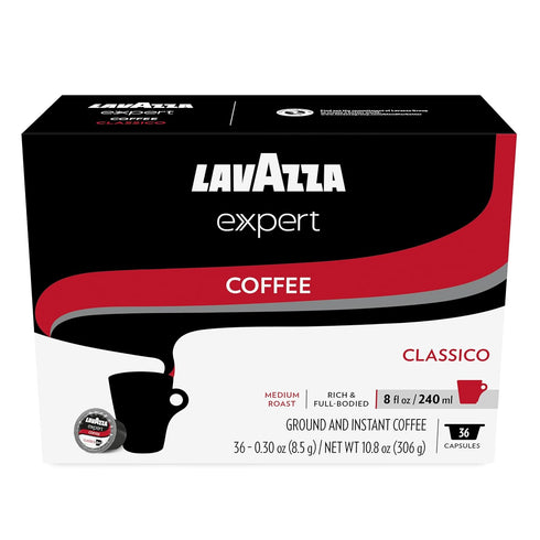 Lavazza Expert Classico Coffee Capsules, Medium Roast, Arabica and Robusta Blend, Compatible with Lavazza Classy Plus Machine (36 Capsules)...