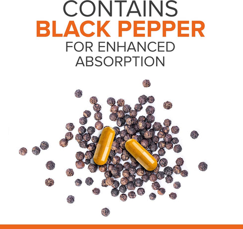 Qunol Turmeric Curcumin with Black Pepper & Ginger, 2400mg Turmeric Extract with 95% Curcuminoids, Extra Strength Supplement, Enhanced Absorption,...