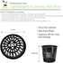 xGarden - Black 4" Round Mesh Pot Cups - 25 Pack, Lightweight Economy Net Pots, Thin Lip & Slotted Sides, UV Resistant & BPA Free Plastic, Indoor ...