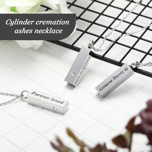 Urn Necklace for Ashes for Men and Women Cremation Jewelry for Ashes Stainless Steel Small Keepsake Pendant for Human Ashes...