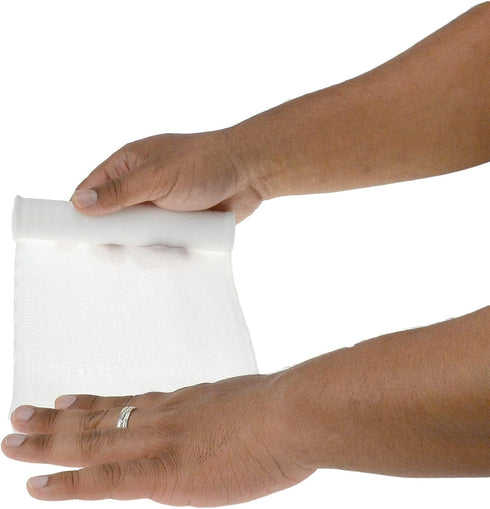 Dealmed 6" Non-Sterile Conforming Stretch Gauze Bandages, 4.1 Yards Latex Free Stretched Dressing Wrap, Medical Non-Adherent Wound Care Mesh Banda...
