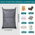 Hanging Laundry Hamper,Door Hanging Hamper with Width Opening, Over the Door Laundry bag with hooks, Laundry Collector and Over Door Storage Bag (...