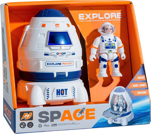 Space Capsule Toys for Kids- Space Toys for Kids with Lights and Sound - Astronaut Toys, Fun Toy for Any Outer Space Adventure, Outer Space Toys G...
